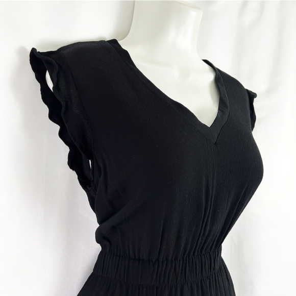 Kate Spade Luxury Fluid Crepe Frilly Ruffle Sleeve V Neck Mini Dress US 8 - Picture 1 of 8